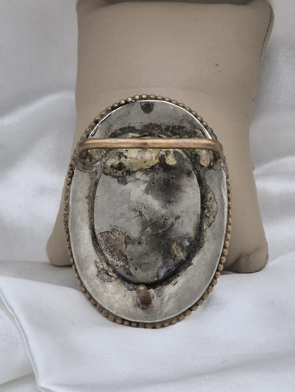 Classic Blue Sodalite Stone Upcycled Buckle Belt.  Statement Buckle